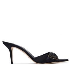 Klapki Elisabetta Franchi. Czarne klapki damskie Elisabetta Franchi, bez wzorów, bez obcasa. Za 2,129.00 zł.