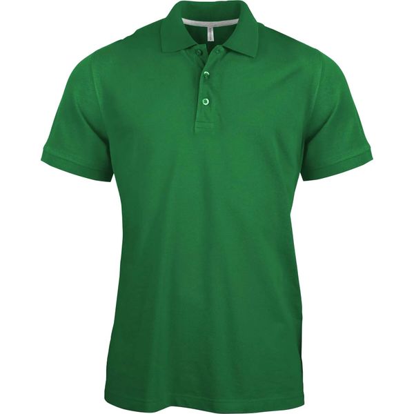 Koszulka polo z krótkim rękawem Kariban. Zielone koszulki polo męskie KARIBAN, xl, bez wzorów, z bawełny, bez ramiączek. Za 132.50 zł.