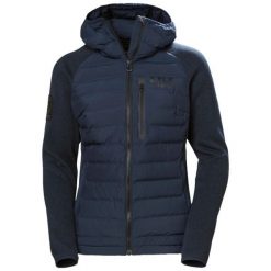 Kurtka izolacyjna dla kobiet Helly Hansen Arctic Ocean Hybrid. Niebieskie kurtki damskie Helly Hansen, xl, bez wzorów, z materiału, bez kaptura. Za 1,106.00 zł.