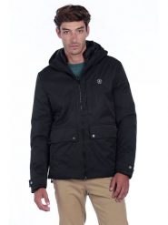 The Time of Bocha Parka w kolorze czarnym rozmiar: XL. Czarne parki męskie The Time of Bocha, xl, z aplikacjami. Za 282.80 zł.