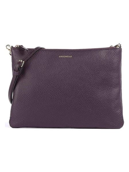 COCCINELLE Skórzana torebka w kolorze fioletowym - 27 x 19 cm rozmiar: onesize. Różowe torebki klasyczne damskie Coccinelle, bez wzorów, z materiału, bez dodatków. Za 437.17 zł.