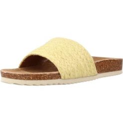 Sandały XTI 035668x Żółty. Żółte sandały damskie XTI, bez wzorów, ze skóry, bez obcasa. Za 107.99 zł.