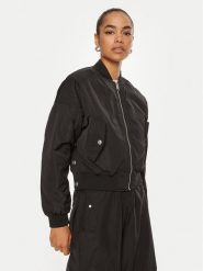 Karl Lagerfeld Jeans Kurtka bomber 240J1501 Czarny Relaxed Fit. Czarne kurtki damskie Karl Lagerfeld Jeans, m, bez wzorów, z jeansu, bez kaptura. Za 689.99 zł.