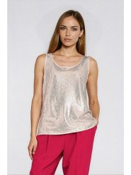 Nife Top w kolorze złotym rozmiar: 36. Żółte topy damskie Nife, bez wzorów, bez kołnierzyka. Za 195.06 zł.