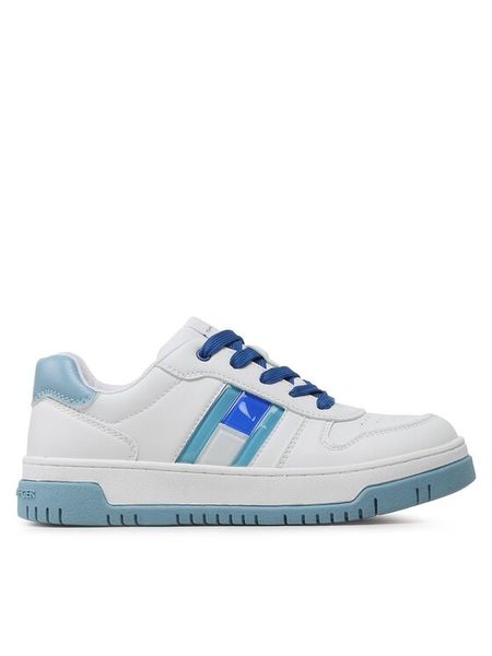Tommy Hilfiger Sneakersy Flag Low Cut Lace-Up Sneaker T3X9-32869-1355 S Biały. Białe buty sportowe chłopięce Tommy Hilfiger, ze skóry, bez zapięcia. Za 249.99 zł.
