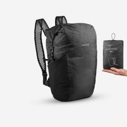 Second Life - Plecak trekkingowy Forclaz Travel 20 litrów - Stan Doskonały. Czarne plecaki damskie FORCLAZ, bez wzorów, z materiału. Za 50.99 zł.