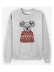 WOOOP Bluza "Winter Koala" w kolorze szarym rozmiar: M. Szare bluzy bez kaptura męskie Wooop, m, z bawełny. Za 92.21 zł.