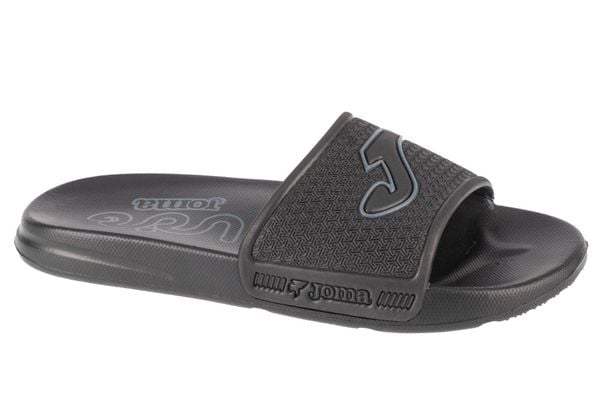 Klapki na basen damskie, S.Island Lady 24 SISLLS. Czarne klapki damskie Joma, bez wzorów, z materiału, bez obcasa. Za 44.99 zł.