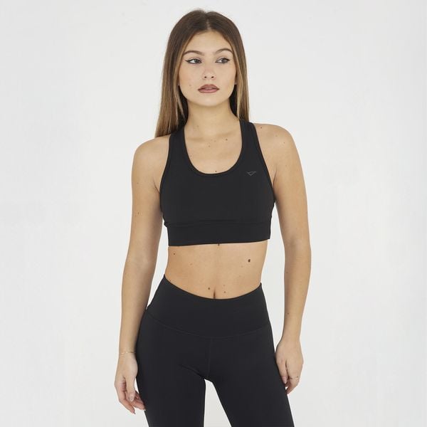 Crop top sportowy treningowy FEBE. Czarne topy sportowe damskie Legea, xl, bez wzorów, z materiału, bez ramiączek. W wyprzedaży za 84.50 zł.