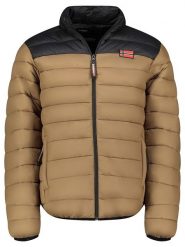 Geographical Norway Kurtka pikowana "Amigoglerc Basic" w kolorze jasnobrązowo-czarnym rozmiar: M. Brązowe kurtki męskie Geographical Norway, m, bez wzorów, bez kaptura. Za 153.71 zł.
