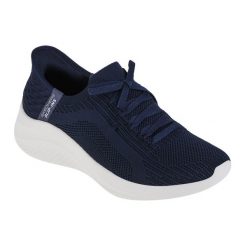 Damskie ULTRA FLEX 3.0 BRILLIANT PATH Slip-On Granatowy. Niebieskie trampki i tenisówki damskie Skechers, bez wzorów, z tkaniny. Za 349.99 zł.