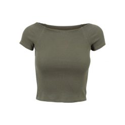 Koszulka Damska/żebrowana Bez Ramiączek. Zielone bluzki damskie Urban Classics, l, bez wzorów, bez kołnierzyka. Za 49.99 zł.