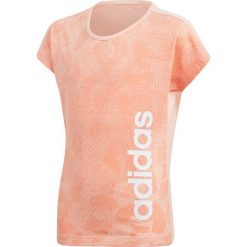 Koszulka dziewczęca YG Linear P Tee pomarańczowy r. 128 (CF7236). Brązowe koszulki dziewczęce Adidas, bez wzorów, bez ramiączek. Za 68.60 zł.