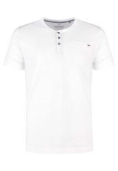 T-shirt z rozpinanym dekoltem TM-HUBRIS. Białe t-shirty męskie Volcano, l, bez wzorów, z bawełny, bez kołnierzyka. Za 69.99 zł.