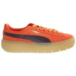 Buty damskie sportowe Puma PLATFORM TRACEBLOCK. Brązowe buty sportowe na co dzień damskie Puma, bez wzorów. W wyprzedaży za 169.00 zł.