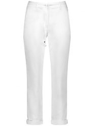 EDITION Spodnie chino w kolorze białym rozmiar: 42. Białe spodnie materiałowe damskie EDITION, bez wzorów, z tkaniny. Za 162.49 zł.