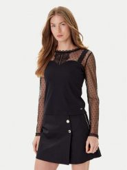 Morgan Bluzka 252-TIPO 979 Czarny Slim Fit. Czarne bluzki damskie Morgan, m, bez wzorów, z syntetyku, bez ramiączek. Za 139.99 zł.