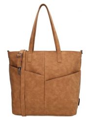 Beagles Skórzany shopper bag "Lourenza" w kolorze jasnobrązowym - 40,5 x 32 x 14,5 cm rozmiar: onesize. Brązowe shopper bag damskie Beagles, bez wzorów, z materiału, na ramię, bez dodatków. Za 104.89 zł.