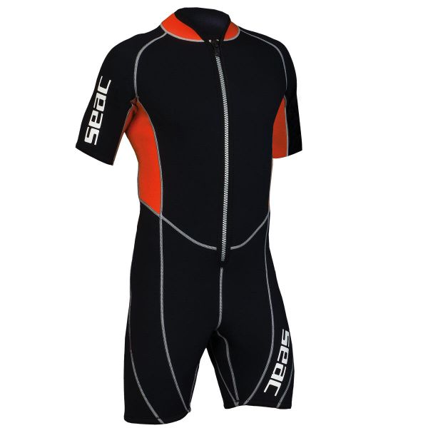 Męski kombinezon Seac Shorty Ciao. Czerwone szorty męskie SEAC, bez wzorów, z materiału, sportowe. Za 310.00 zł.