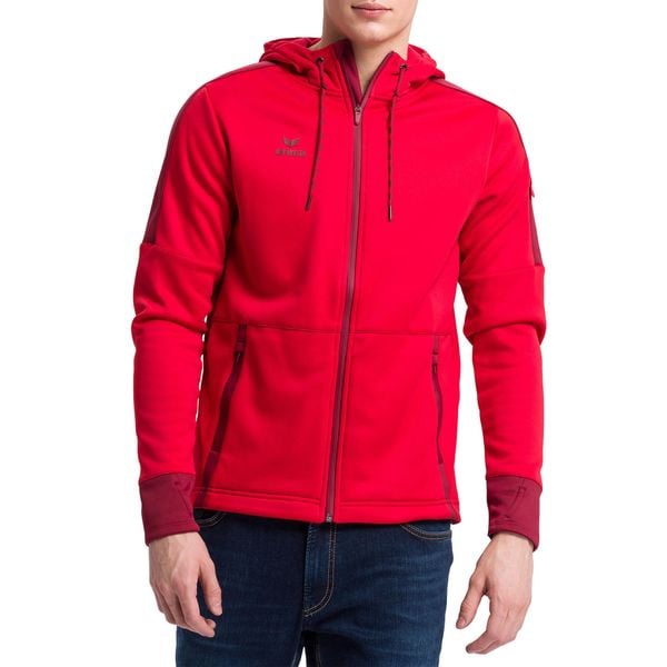 Kurtka Erima Softshell Basic. Czerwone kurtki męskie Erima, l, bez wzorów, z materiału, bez kaptura. Za 197.65 zł.