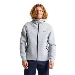 Bluza Z Kapturem Slam Act Z Pełnym Zamkiem Dorosłych. Szare bluzy sportowe męskie SLAM, bez wzorów, z materiału, sportowe, bez kołnierzyka, bez ramiączek. Za 608.99 zł.