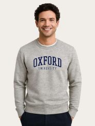 WOOOP Bluza "Oxford University 2" w kolorze szarym rozmiar: XL. Szare bluzy bez kaptura męskie Wooop, xl. Za 108.99 zł.