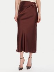 Rinascimento Spódnica midi CFC0125416003 Brązowy Regular Fit. Brązowe spódniczki damskie RINASCIMENTO, m, bez wzorów, z syntetyku, midi. Za 259.99 zł.