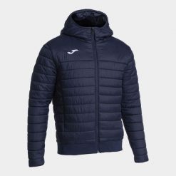 Kurtka z kapturem Joma Urban V. Niebieskie kurtki męskie Joma, bez wzorów, z puchu, sportowe, z kapturem. Za 444.50 zł.