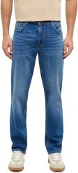 Męskie Spodnie Jeansowe Mustang Style Washington Straight Denim Blue 1017439 5000 502. Niebieskie spodnie materiałowe męskie Mustang, bez wzorów, z denimu. Za 179.99 zł.