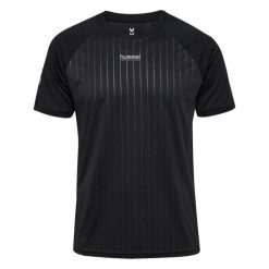 Koszulka Hummel Pulse Stripe. Czarne t-shirty sportowe męskie HUMMEL, bez ramiączek, do piłki nożnej. Za 194.00 zł.