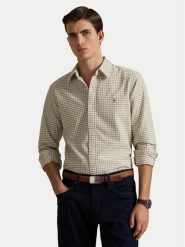 Polo Ralph Lauren Koszula 710852744004 Beżowy Slim Fit. Brązowe koszule męskie Polo Ralph Lauren, m, bez wzorów, z bawełny, bez kołnierzyka, bez ramiączek. Za 529.99 zł.