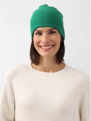 Zwillingsherz Kaszmirowa czapka beanie w kolorze zielonym rozmiar: onesize. Zielone czapki zimowe damskie Zwillingsherz, z kaszmiru. Za 158.10 zł.
