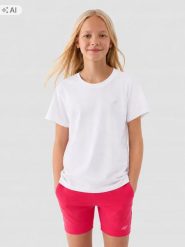 T-SHIRT DZIEWCZĘCY 4F KOSZULKA DZIECIĘCA 158. Niebieskie koszulki dziewczęce 4f, bez wzorów, z bawełny, bez ramiączek. Za 29.99 zł.
