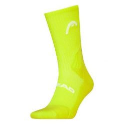 Skarpety sportowe Head Tennis Performance Crew Socks 1P. Żółte skarpetki damskie HEAD, bez wzorów, z bawełny. Za 43.00 zł.
