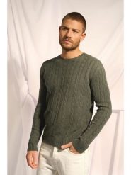 Just Cashmere Kaszmirowy sweter "Darri" w kolorze ciemnozielonym rozmiar: S. Zielone swetry męskie Just Cashmere, s, bez wzorów, z kaszmiru, bez kołnierzyka. Za 630.99 zł.