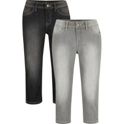 Komfortowe dżinsy rybaczki ze stretchem (2 szt.). Niebieskie jeansy damskie bonprix. Za 147.99 zł.