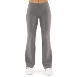 Legginsy z bawełna na co dzień na siłownię. Szare legginsy sportowe damskie LEONE 1947 APPAREL, bez wzorów, z bawełny, na fitness i siłownię. W wyprzedaży za 79.36 zł.