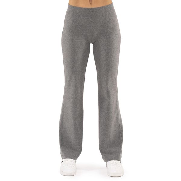 Legginsy z bawełna na co dzień na siłownię. Szare legginsy damskie LEONE 1947 APPAREL, bez wzorów, z bawełny. W wyprzedaży za 96.83 zł.