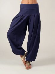 Aller Simplement Spodnie w kolorze granatowym rozmiar: 34-38. Niebieskie spodnie materiałowe damskie Aller Simplement, bez wzorów, z materiału, klasyczne, z podwyższonym stanem. Za 56.99 zł.