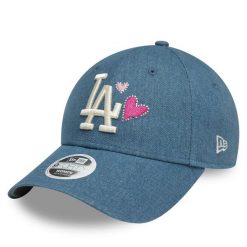 Czapka z daszkiem New Era. Niebieskie czapki z daszkiem damskie New Era, bez wzorów, z denimu. Za 109.99 zł.