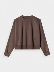 4F Bluza dresowa oversize nierozpinana bez kaptura damska - brązowa XL. Brązowe bluzy bez kaptura damskie 4f, xl, z bawełny. W wyprzedaży za 69.99 zł.