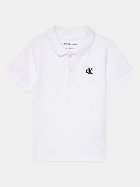 Calvin Klein Jeans Polo Summer IN0IN00170 Biały Regular Fit. Białe t-shirty chłopięce Calvin Klein Jeans, bez wzorów, z bawełny, bez ramiączek. Za 109.99 zł.