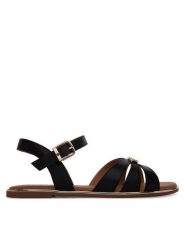 Tommy Hilfiger Sandały T3A2-34280-0326 S Czarny. Czarne sandały dziewczęce Tommy Hilfiger, ze skóry, bez zapięcia. Za 379.99 zł.