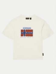 Napapijri T-Shirt S-Sella NP0A4IGX S Écru Regular Fit. T-shirty chłopięce Napapijri, bez wzorów, z bawełny, bez ramiączek. Za 79.99 zł.