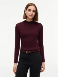 Tommy Hilfiger koszulka z długim rękawem Kobiety Bawełna (100%) lila, S. T-shirty damskie Tommy Hilfiger, s, bez wzorów, z bawełny, bez kołnierzyka. Za 249.95 zł.