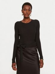 TWINSET Sweter 242TP3040 Czarny Slim Fit. Czarne swetry klasyczne damskie Twinset, l, z syntetyku, bez kołnierzyka. Za 379.99 zł.