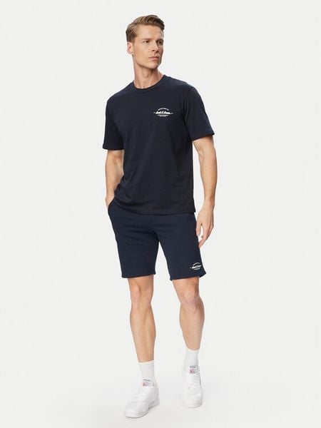 Jack & Jones Komplet t-shirt i spodenki Brandon 12298184 Granatowy Regular Fit. Niebieskie szorty męskie Jack & Jones, l, z bawełny. Za 107.99 zł.
