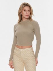 Guess Sweter Marie W4RR24 Z3C71 Beżowy Regular Fit. Brązowe swetry klasyczne damskie Guess, m, z bawełny, bez kołnierzyka. Za 199.99 zł.