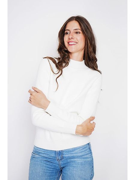 William de Faye Sweter w kolorze białym rozmiar: 34. Białe golfy damskie William De Faye, bez wzorów, bez ramiączek. Za 100.28 zł.