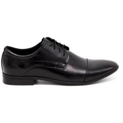Olivier Buty męskie wizytowe 294LU czarne. Czarne buty wizytowe męskie z materiału, z okrągłym noskiem, bez zapięcia. Za 367.89 zł.